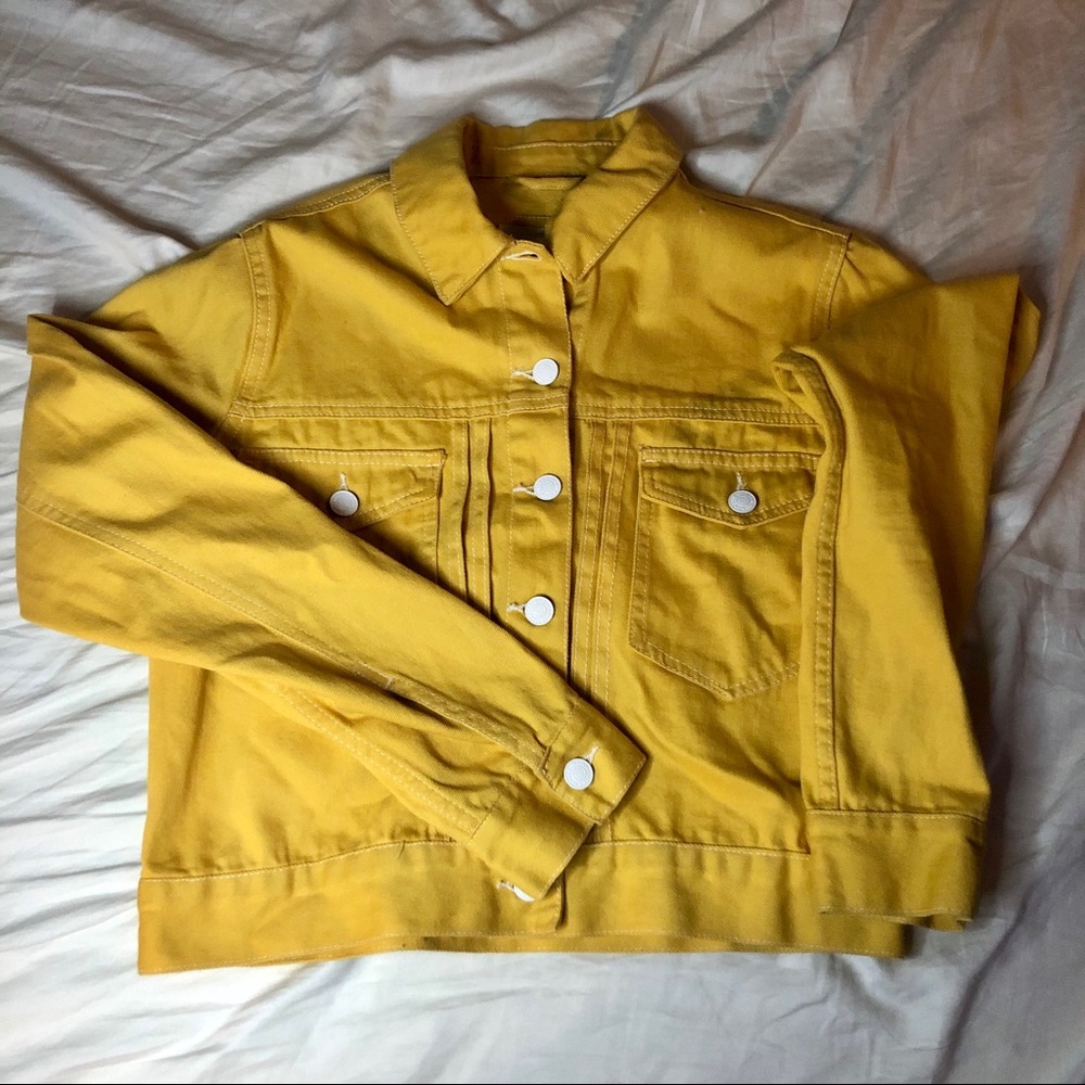 NWT Forever 21 Yellow Denim Jacket